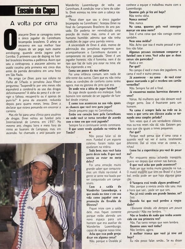 entrevista do dinei na revista g magazine