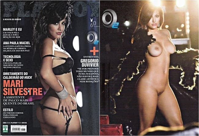 Mari Silvestre pelada na Playboy, totalmente nua