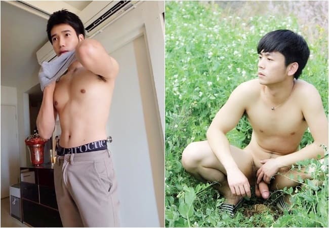 Tailandês gay pelado: 3 tailandês mostrando a pica