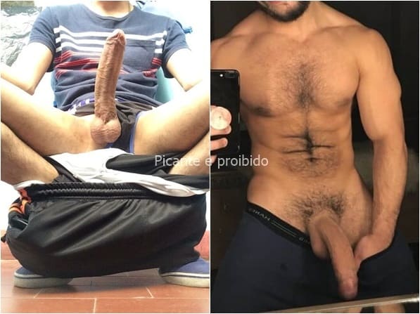 Homens nus no Twitter exibindo o pênis em fotos picantes